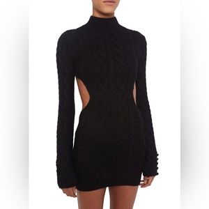 Danielle guizio black cable knit dress. Medium. NEVER WORN